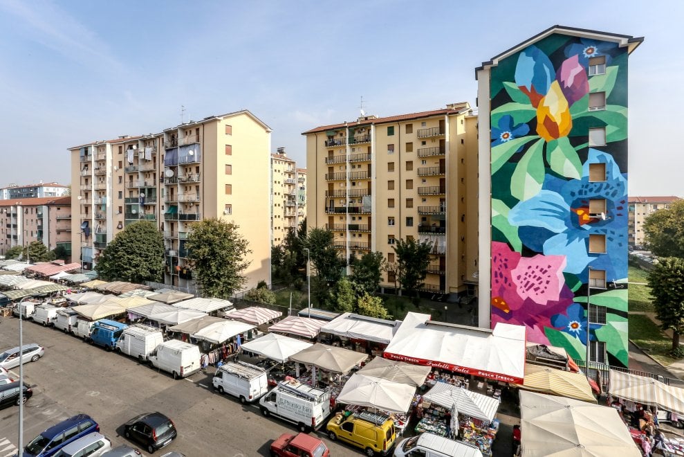 Un murale a Quarto Oggiaro per i sessant'anni del quartiere [fonte http://www.repstatic.it]