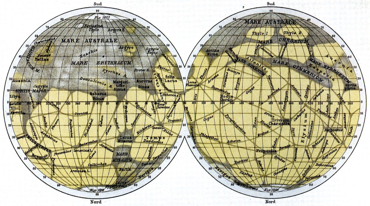 Ritrovata mappa di Marte di Schiapparelli al Politecnico di Milano!
